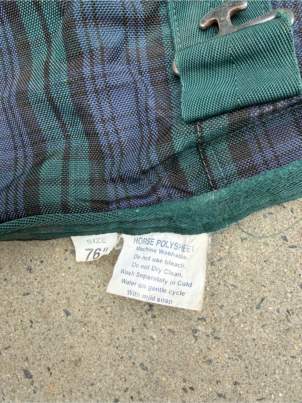 Horse size 76 Poly sheet Rain resistant fabric lightweight horse sheet plaid